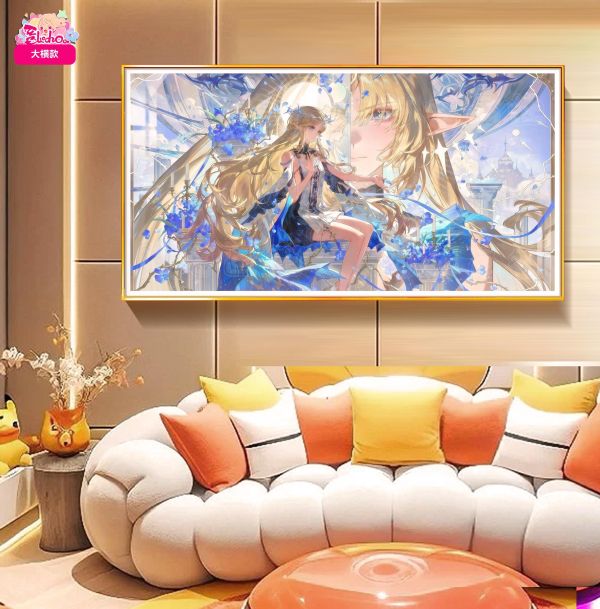 【海外代購】阿喵畫社 芙露德莉斯X卡提希婭 大橫款新品12k主題超清裝飾畫  發光滑鼠墊 床頭地墊 冰箱貼 