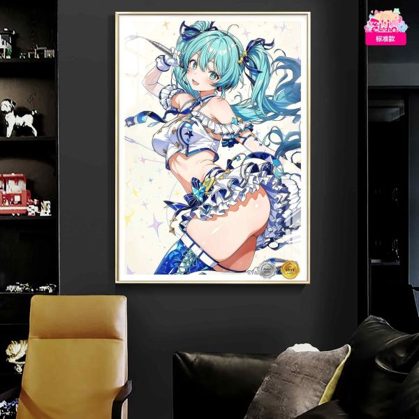 【海外代購】阿喵畫社 絕唱 初音未來 8k超大高清裝飾畫 午睡毛毯 床頭地墊 