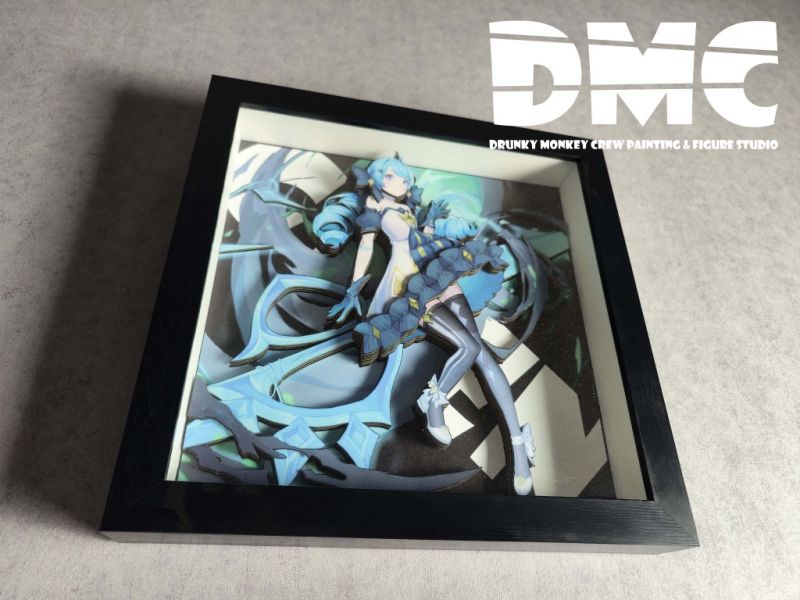 【海外代購】【34*34CM】Drunky Monkey Crew 醉猴組 LOL Gwen 格溫 立體裝飾畫 