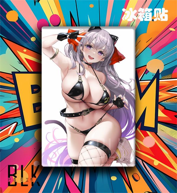 【海外代購】巴洛克 《BB》Fate黑衣的少女Game Master遊戲動漫裝飾畫冰箱貼 