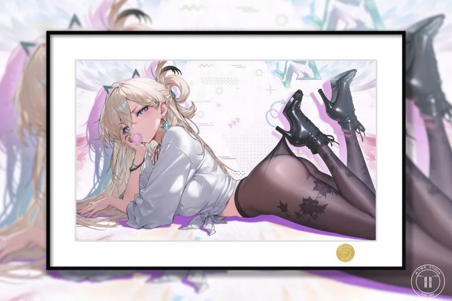 【海外代購】H2 《黑絲琳奈》鳴潮Wuthering Waves裝飾畫 