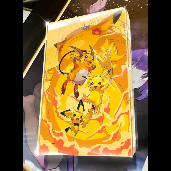 【海外代購】阿喵畫社 第六十五彈動漫卡磚寶可夢 亞克力加厚紀念收藏磚精裱卡磚畫 