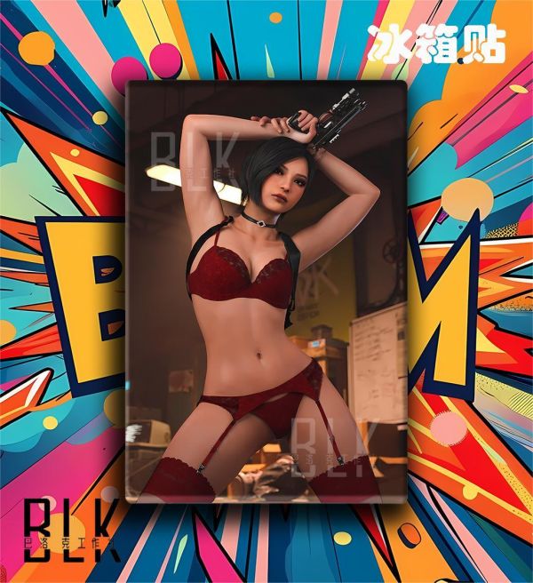 【海外代購】巴洛克 《內衣艾達王》Ada Wong生化危機9里昂吉爾遊戲動漫裝飾冰箱貼 