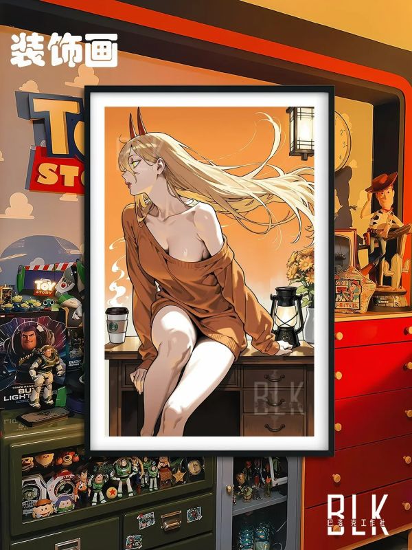 【海外代購】巴洛克《咖啡帕瓦》鏈鋸人蕾塞篇power裝飾畫 