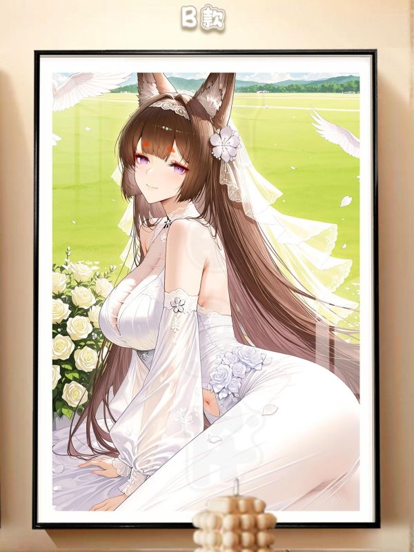 【海外代購】阿喵畫社 和平之鴿 婚紗天城裝飾畫 