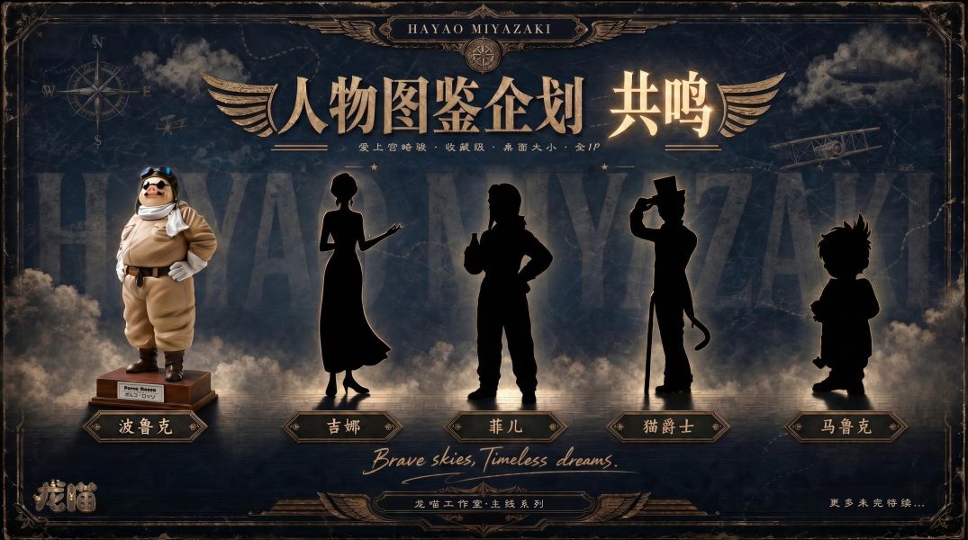 【預定】龍喵 宮崎駿人物圖鑑之《紅豬波魯克》 