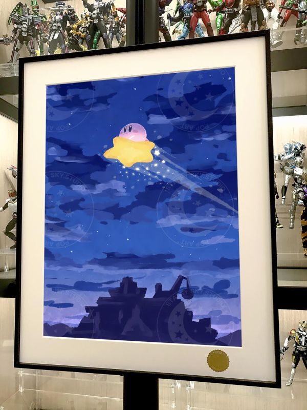 【海外代購】星空 《流星卡比》Kirby卡比之星Switch動畫潮流藝術版畫裝飾畫 