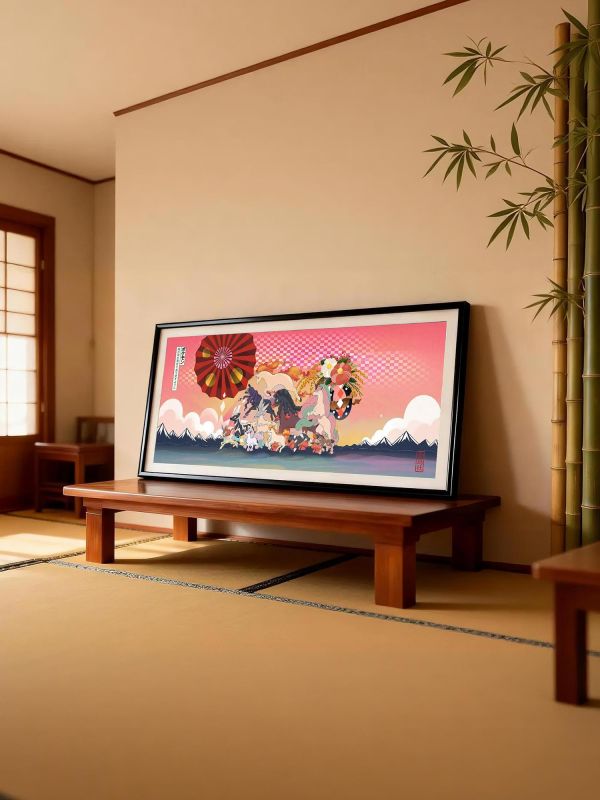 【海外代購】千鳥社《寶可夢 馬年大吉》 寶可夢小火馬烈焰馬斑斑馬凱路迪歐泥驢仔靈幽馬馬年大吉浮世繪日式週邊滑鼠墊裝飾畫 