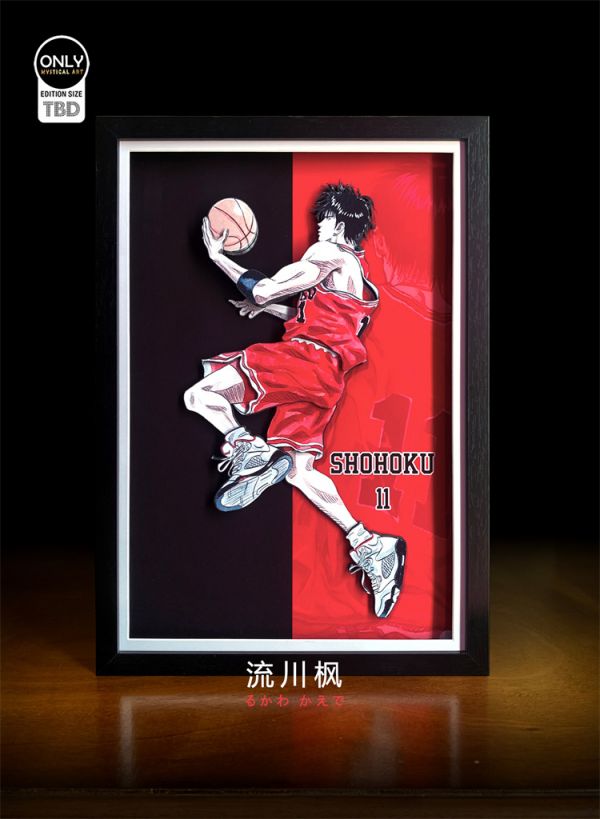 【海外代購】【80*40CM】刀刃工作室&神秘畫廊聯合出品-灌籃高手《湘北五虎》立體畫 