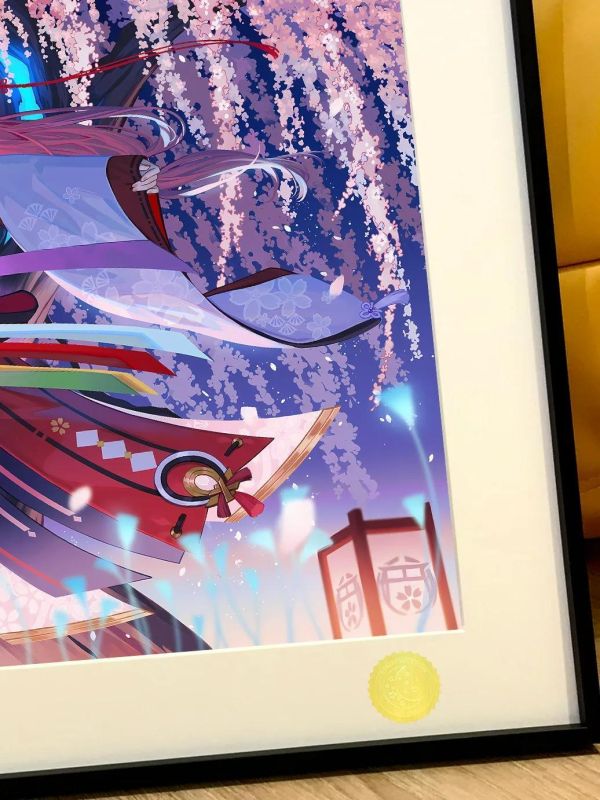 【海外代購】星空 《祈福神子》原神八重神子裝飾畫 