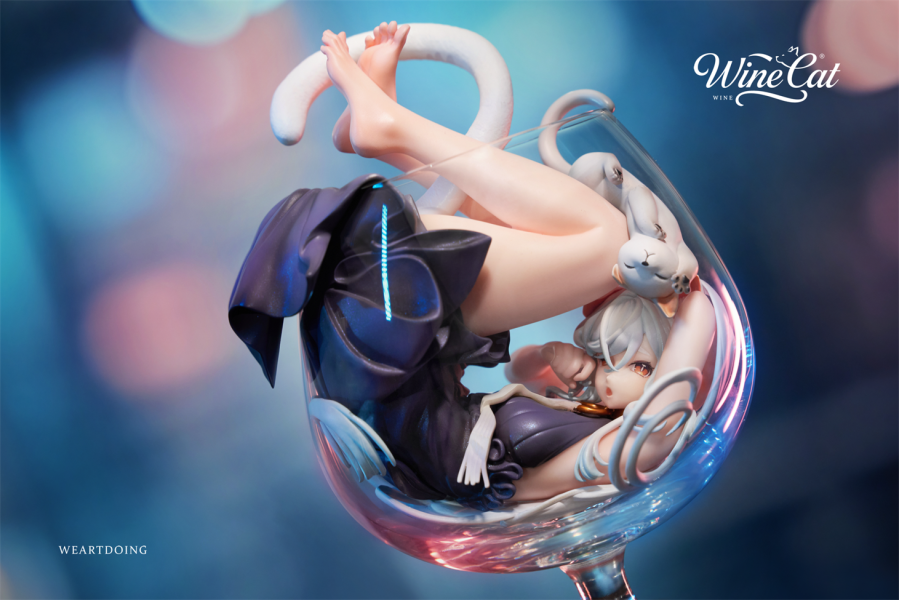 【預定】WeArtDoing WAD 杯中猫女-银月 & 绯夜 Wine Cat-Blue & Red 