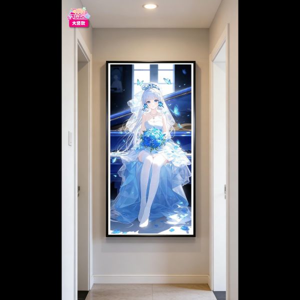 【海外代購】阿喵畫社 花嫁 花海神裡綾華 新品12k主題超清-大豎款 冰箱貼 床頭地墊 