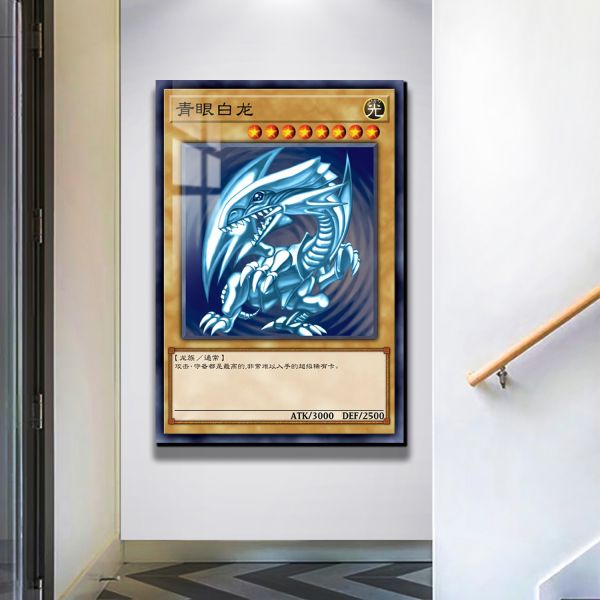 【海外代購】阿喵畫社 青眼白龍 超大常亮裝飾燈帶畫 