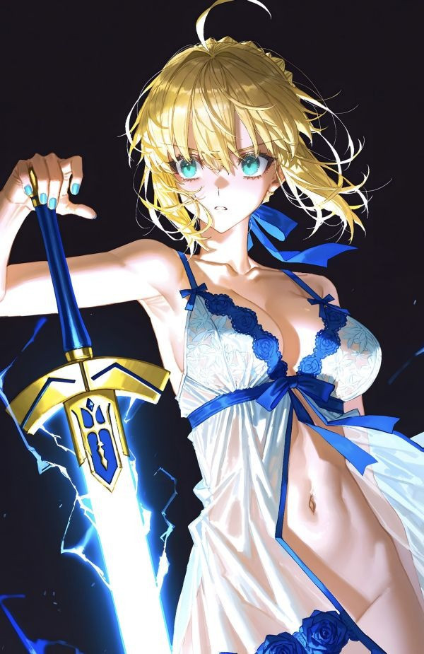 【海外代購】H2 《睡衣saber》阿爾託莉雅Fate亞瑟王騎士王裝飾畫 
