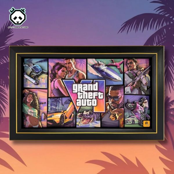 【海外代購】凹凸 PANDA 俠盜獵車手GTA6給他a罪惡都市R星裝飾畫 