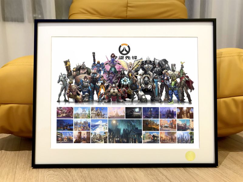 【海外代購】星空 《初代守望先鋒》ow大錘dva獵空overwatch裝飾畫 