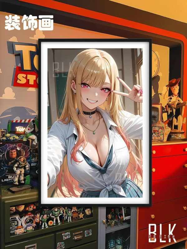 【海外代購】巴洛克《yes喜多川》更衣人偶墜入愛河裝飾畫冰箱貼 