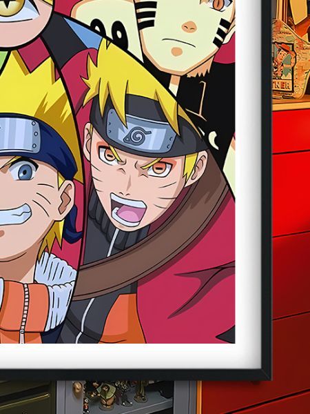 【海外代購】巴洛克 《鳴人成長》宇智波火影忍者漩渦鳴九尾人仙人模式Naruto動漫裝飾畫冰箱貼 