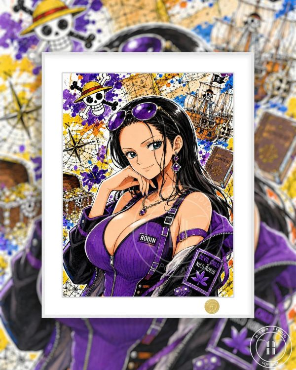【海外代購】H2工作室 《妮可羅賓》海賊王草帽團惡魔之子裝飾畫 