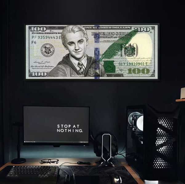 【海外代購】千鳥社 《馬份美元》 哈利波特馬份Malfoy史萊哲林霍格華茲美元地毯滑鼠墊裝飾畫 