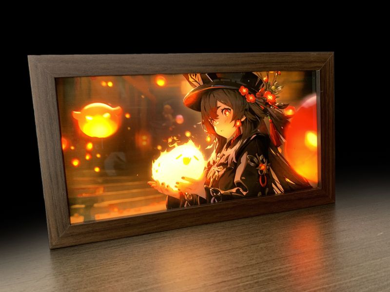 【海外代購】神秘畫廊 Desktop Art 黑色科技光導 胡桃 裝飾畫 