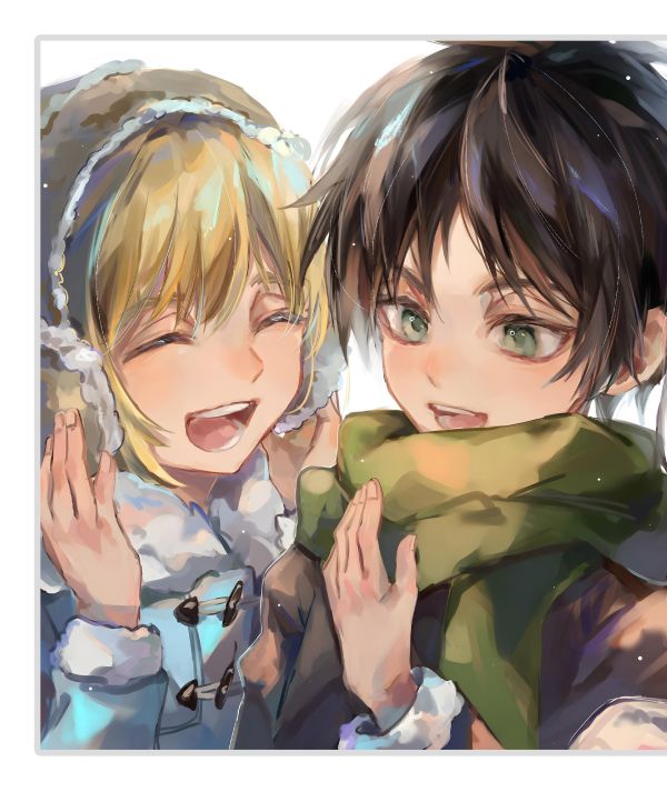 【海外代購】H2 《艾倫三人組》進擊的巨人三笠阿爾敏艾倫耶格爾動畫裝飾畫 