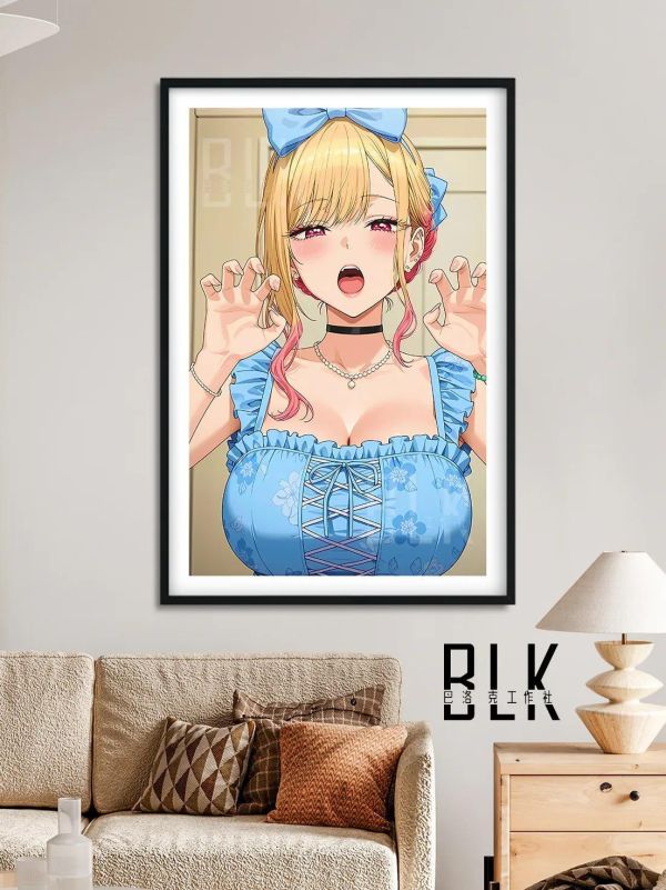 【海外代購】巴洛克 《藍衣喜多川》裝飾畫　戀上變裝娃娃 