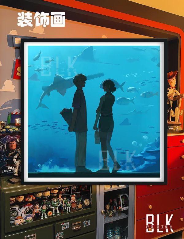 【海外代購】巴洛克 《水族館之約》鏈鋸人蕾塞篇裝飾畫冰箱貼 