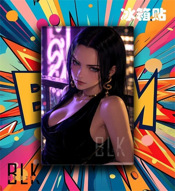 【海外代購】巴洛克《精緻女帝》海賊王波雅漢庫克裝飾畫冰箱貼 