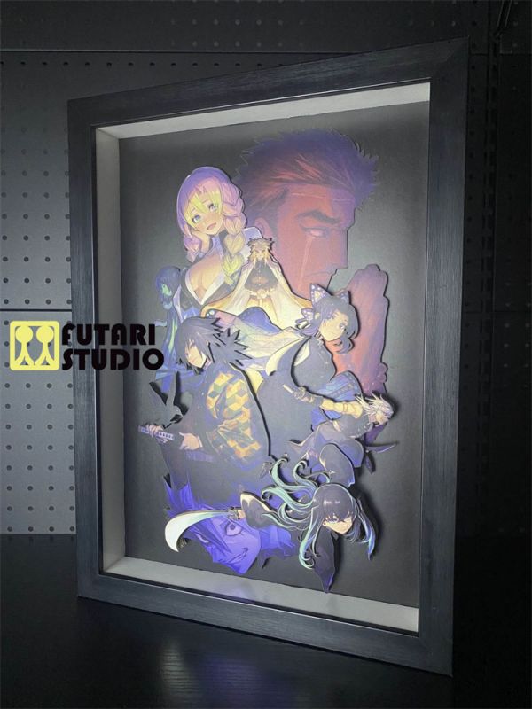 【海外代購】【45*33CM】FUTARI STUDIO - 二人工作室 鬼殺隊隊長集合立體畫 