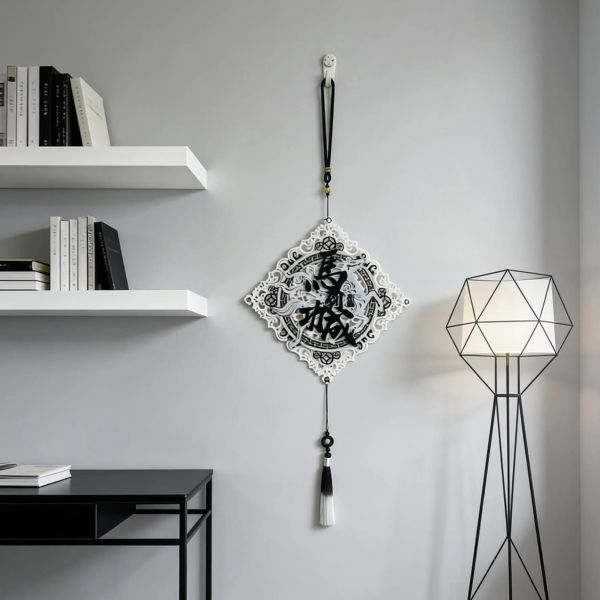 【海外代購】阿喵工坊 墨染馬到成功福字掛件 