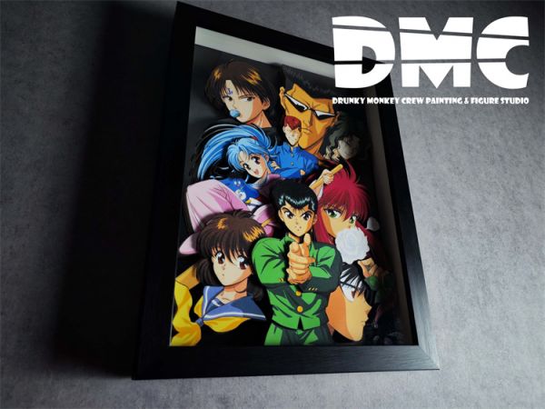 【海外代購】【46*34CM】醉猴組 幽遊白書 立體裝飾畫01 