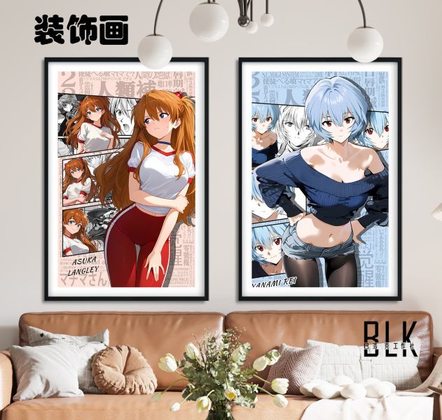 【海外代購】巴洛克 漫格明日香綾波麗EVA新世紀福音戰士初號機動漫裝飾/冰箱貼 