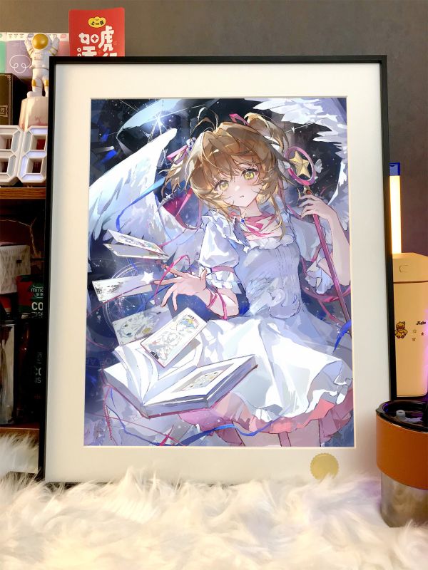 【海外代購】星空 《小櫻與魔法書》百變小櫻魔卡少女櫻木之本櫻庫洛魔法使動畫二次元裝飾畫 