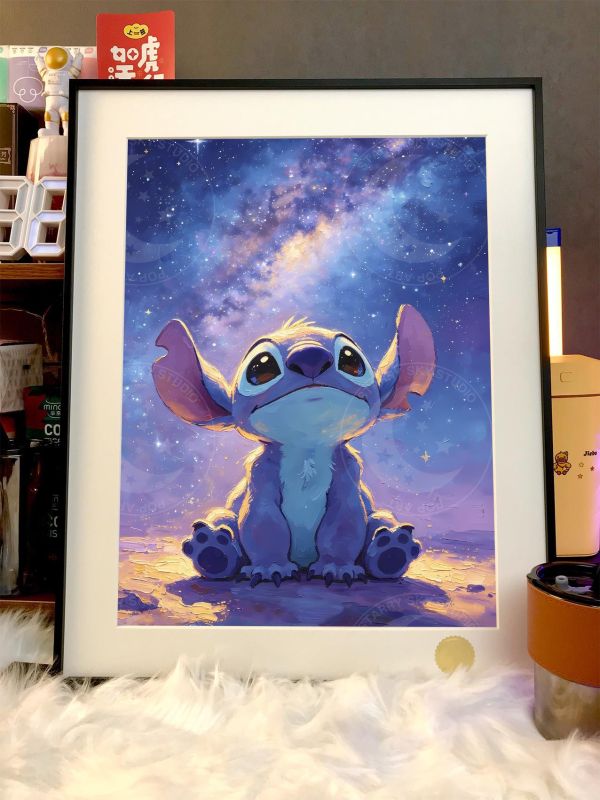 【海外代購】星空 《仰望史迪仔》史迪奇星際寶貝Stitch史迪奇布吉布動漫裝飾畫 