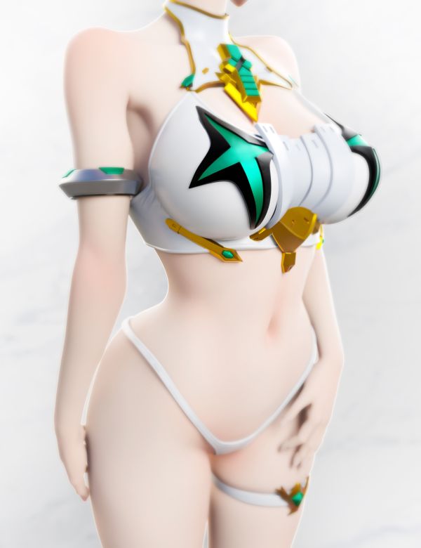 【預定】森炎 SY 女角色輕雕像系列 第一款 異度之刃 光Mythra&焰 Pyra 共鳴 