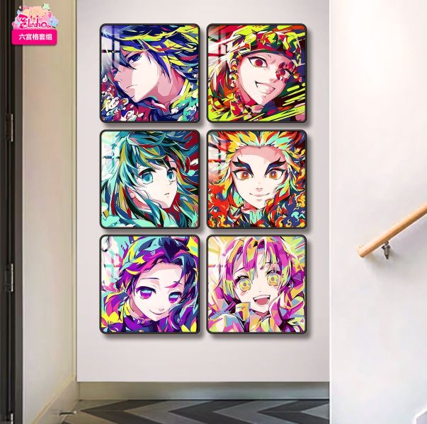 【海外代購】阿喵畫社 鬼滅之刃 九柱宮格畫 pvc高清九宮格 