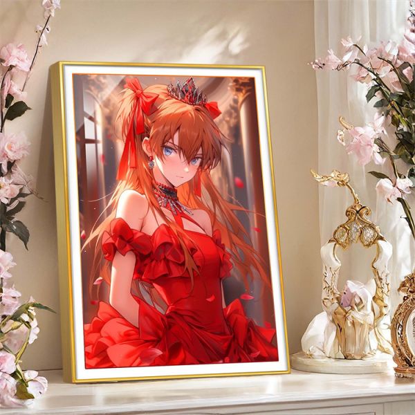 【海外代購】阿喵畫社 玫瑰禮服 明日香 8k超清裝飾畫 EVA 