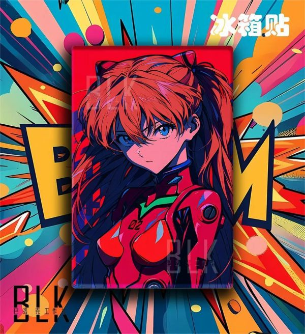 【海外代購】巴洛克 《紅色明日香》天鷹戰士eva裝飾畫冰箱貼 