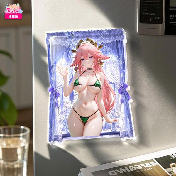 【海外代購】阿喵畫社 動漫冰箱貼第五十五彈原神入夢比基尼 原神高透亞克力磁吸冰箱貼 