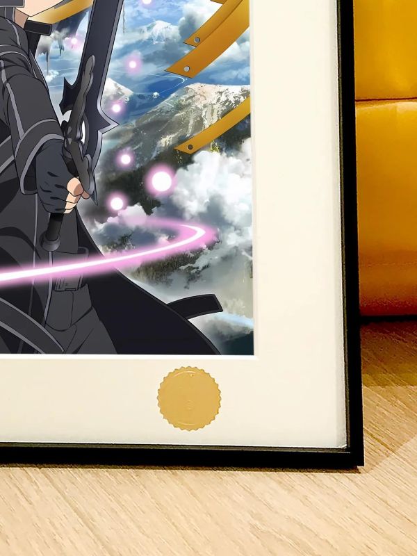 【海外代購】星空《持劍亞絲娜桐人》結城明日奈刀劍神域裝飾畫 