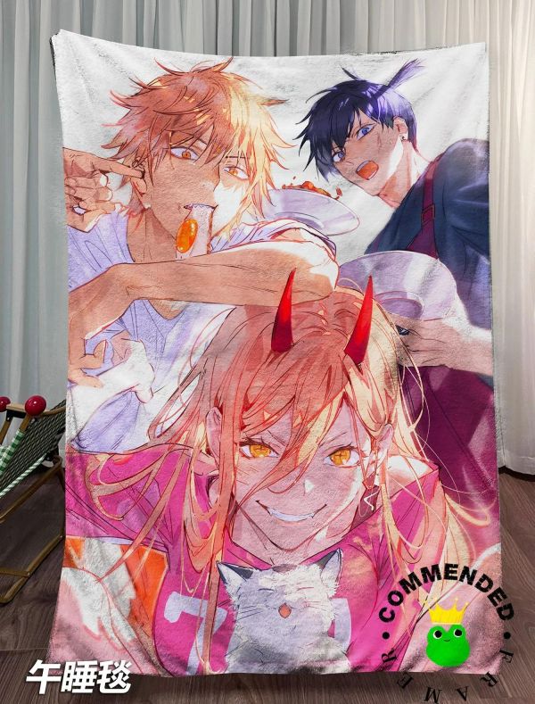 【海外代購】皇呱 《東京公安的早餐》電鋸人裝飾畫 午睡毯 地毯 