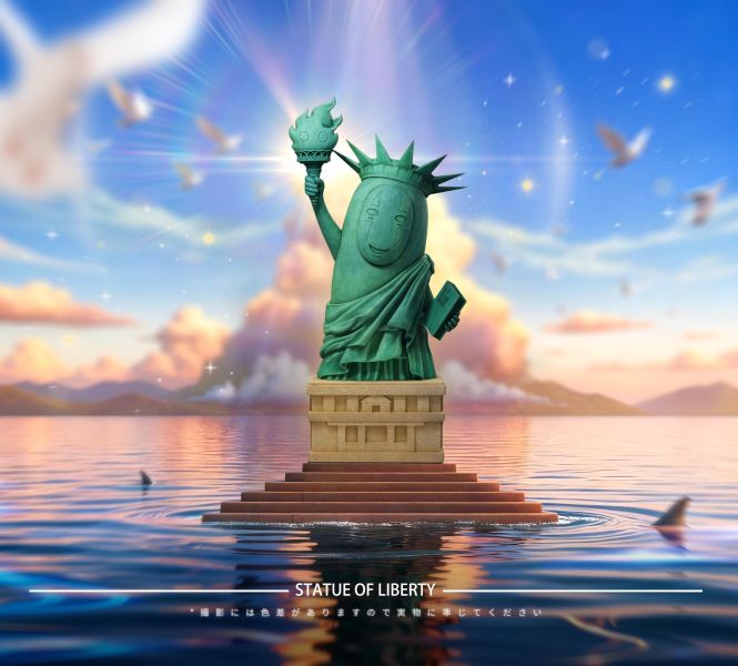 【預定】龍喵 lucky 無臉男自由女神像 