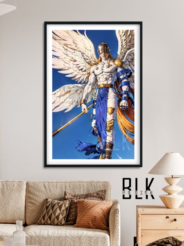 【海外代購】巴洛克 《天使獸》數碼寶貝Angemon高石岳阿武太一暴龍獸Digimon動漫裝飾畫冰箱貼 