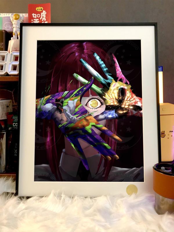 【海外代購】星空 《支配之眼》Chainsaw Man電鋸人Makima電次早川秋鏈鋸人支配惡魔動漫裝飾畫 