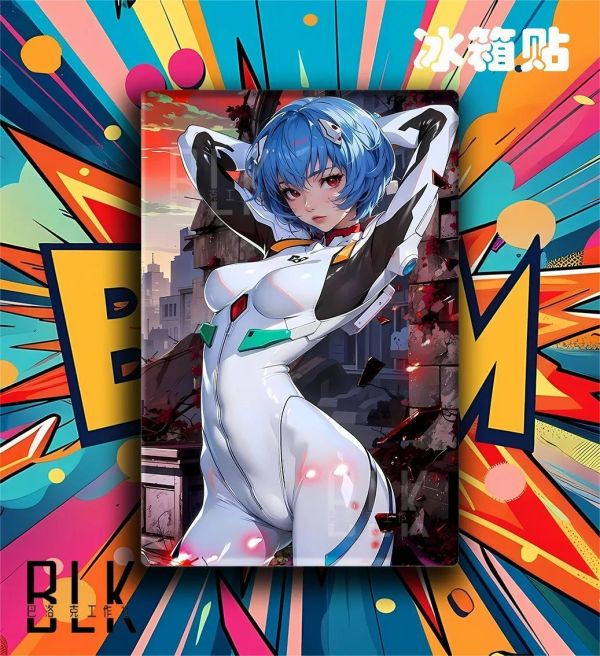 【海外代購】巴洛克 《戰地綾波麗》新世紀福音戰士EVA裝飾畫冰箱貼 