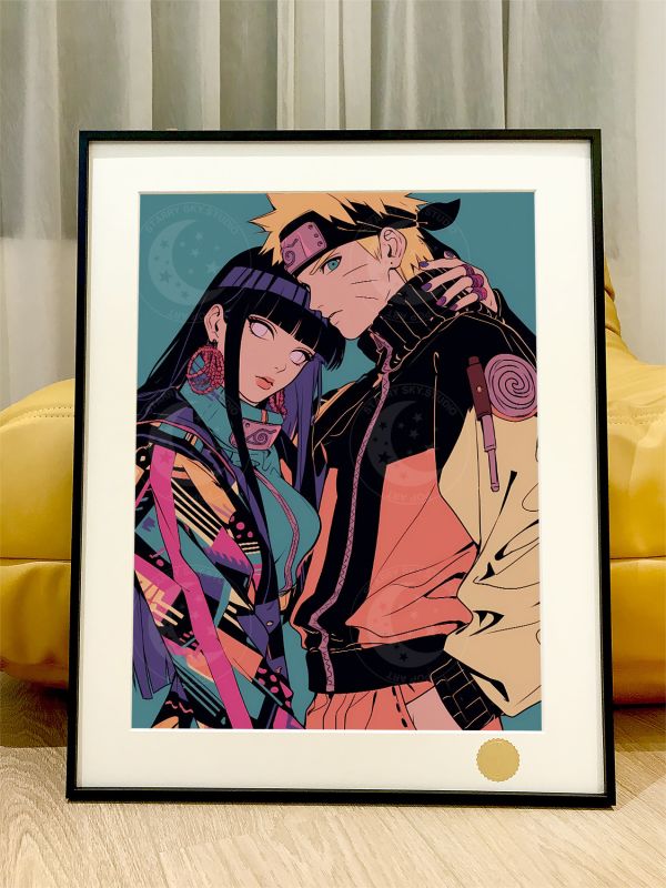 【海外代購】星空 《潮流雛鳴》火影忍者漩渦鳴人雛田naruto動畫二次元裝飾畫