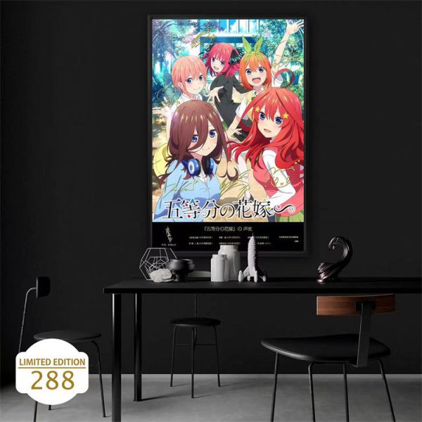【海外代購】千鳥社 五等分的花嫁 新娘 中野三玖 四葉 裝飾畫 