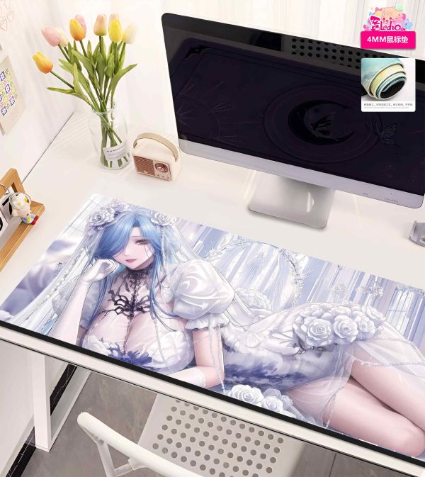 【海外代購】阿喵畫社 婚紗 葛瑞芙 8k超大超清裝飾畫 滑鼠墊 床頭地墊 