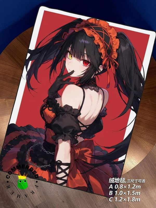 【海外代購】皇呱 《精靈老婆》約會大作戰時崎狂三裝飾畫 午睡毯 地毯 